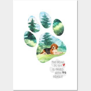 Pawprint Beagle Posters and Art